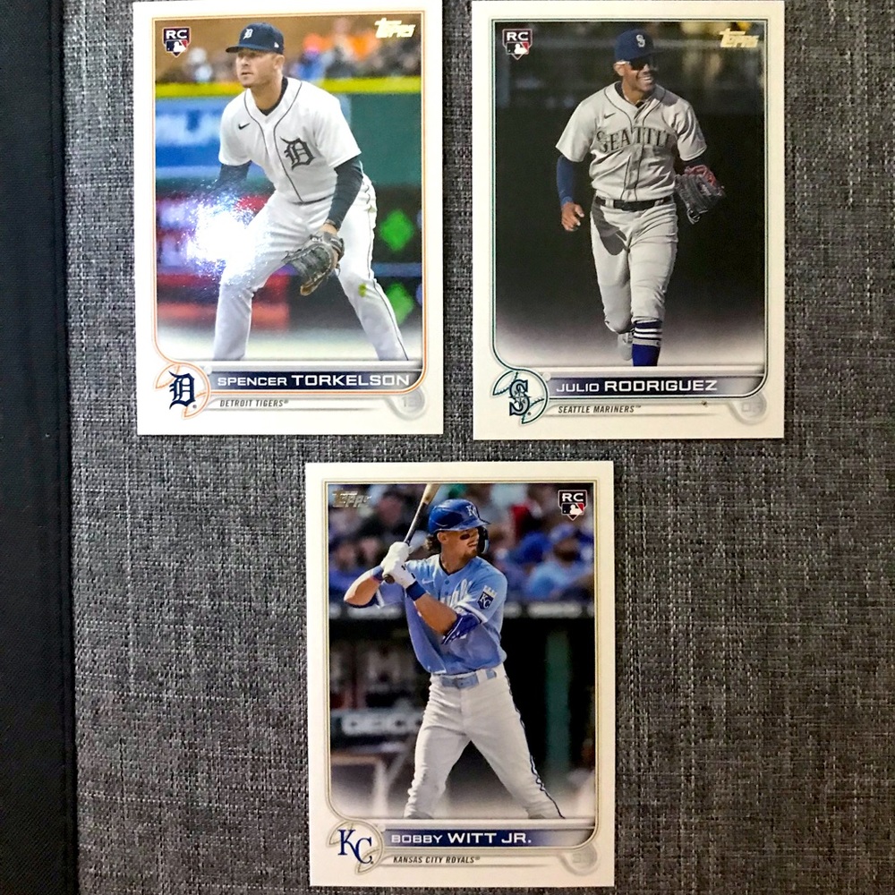 Julio Rodriguez Bobby Witt Jr. Spencer Torkelson Rookie Card Lot x3